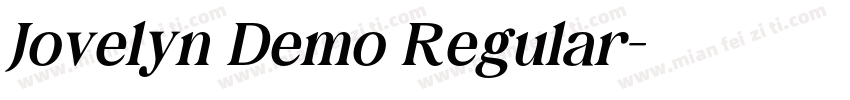 Jovelyn Demo Regular字体转换